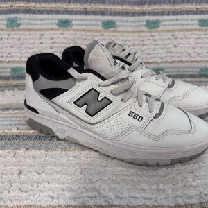 New Balance 550 Men’s White & Gray Leather Sneakers